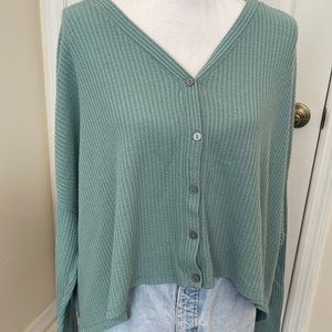 Adorable Blue Long Sleeve Top